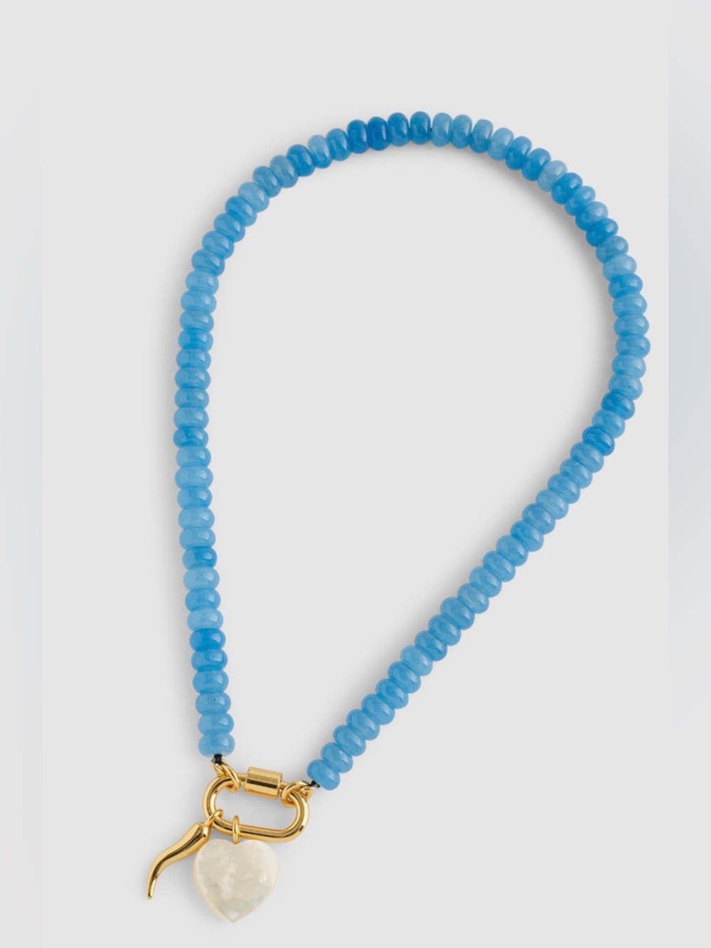Madewell SemiPrecious beaded carabiner charm necklace